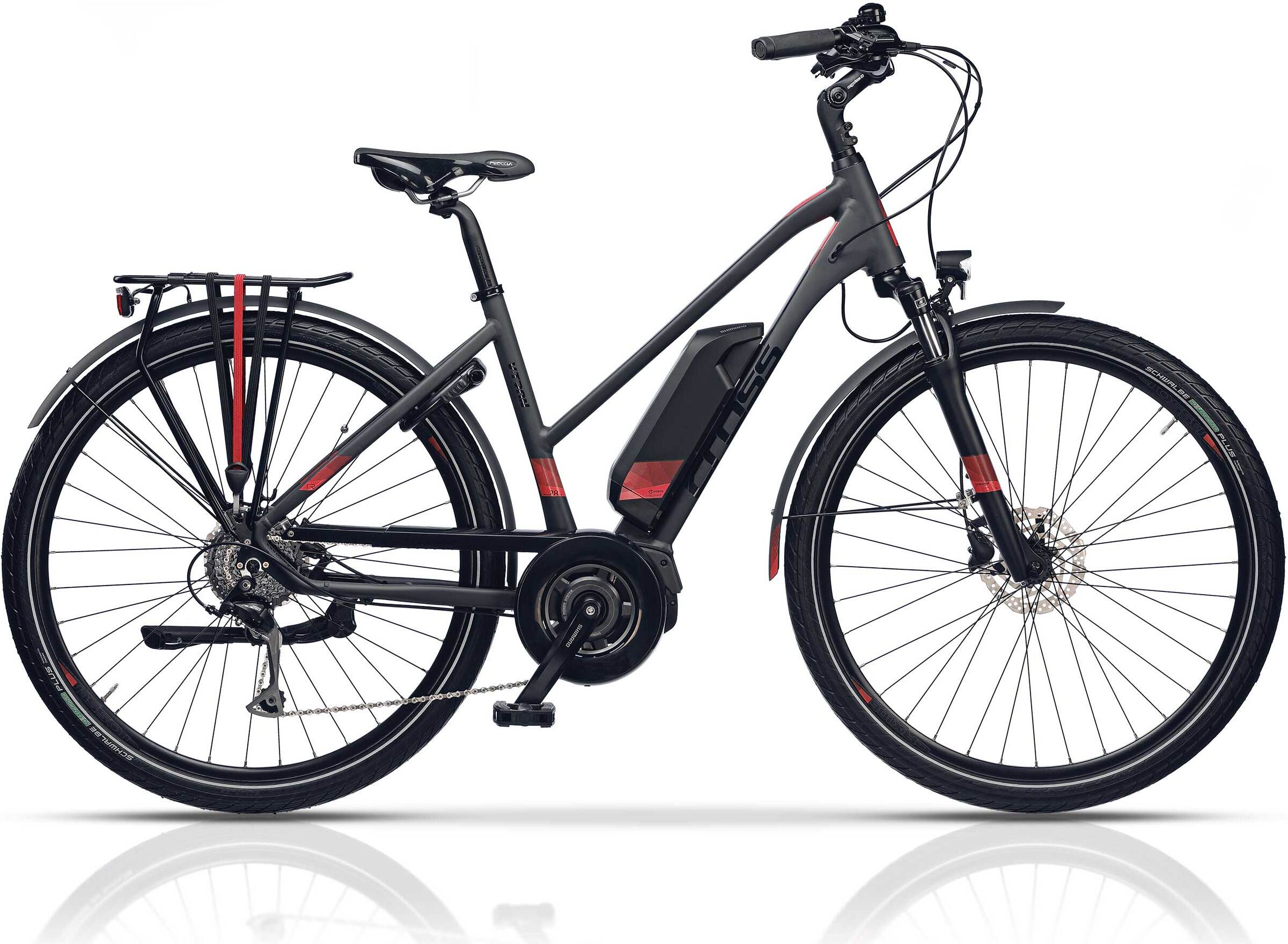 Airtracks 28 Zoll Damen E-Bike SHIMANO STEPS E6000 Trekking Fahrrad 10 x Gang SHIMANO DEORE RD-T6000(44cm (Körpergröße 155-165cm))