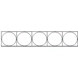 Alberts® Dekorelement Design Oslo, verzinkt, anthrazit RAL 7016,BxH 2000 x 200 mm 665234