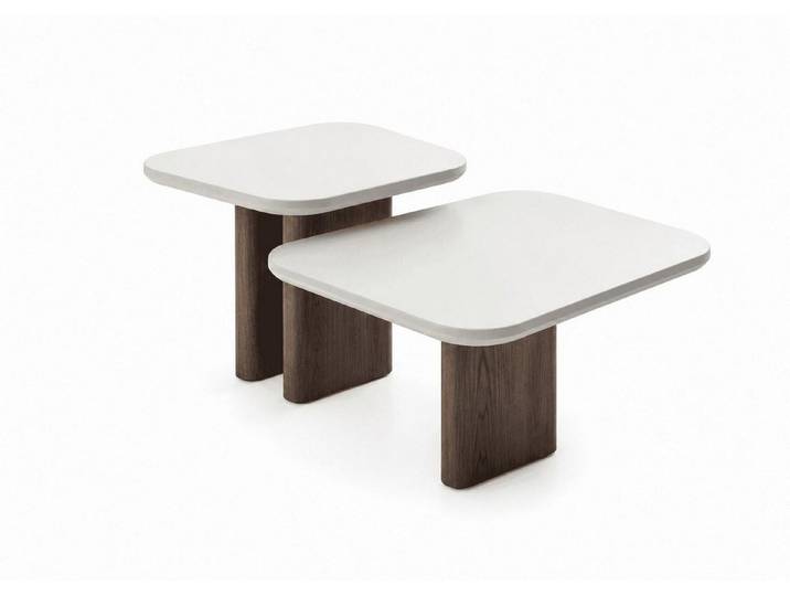 JVmoebel Couchtisch Weiß-brauner Couchtisch Wohnzimmertisch Sofatisch Design-Couchtisch, Made in Europa
