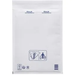 Raja, Versandtasche + Luftpolstertasche, Luftpolster-Versandtaschen PMBL4C Papier Weiss (100 Stk.)