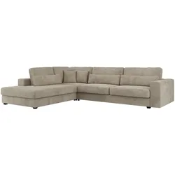 ECKSOFA Savona Hellgrau Cord - links