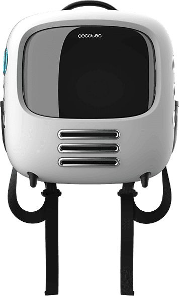Transportín para mascotas - Cecotec Pumba 1800 Travel Fan, Sistema de ventilación, 2 velocidades, Grandes medidas, Luz interior, Gran ventana, Blanco