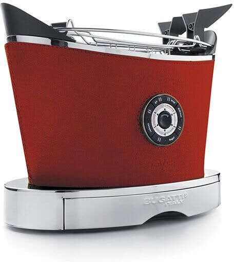Bugatti Volo Leather Finish Toaster Red