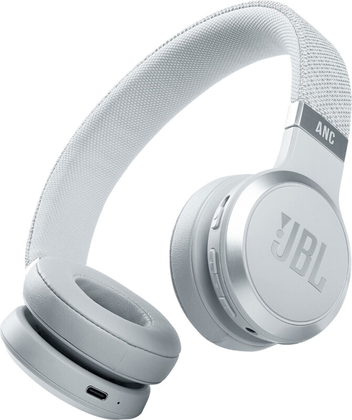 JBL Live 460 NC draadloze hoofdtelefoon met kabel, wit