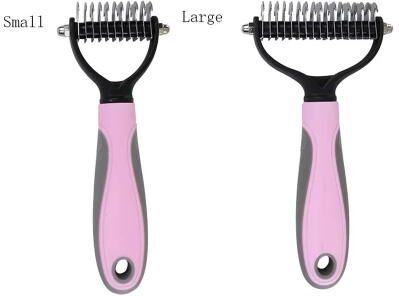 Uplift Essentials Professional Pet Deshedding And Knot Removal Brush pink s