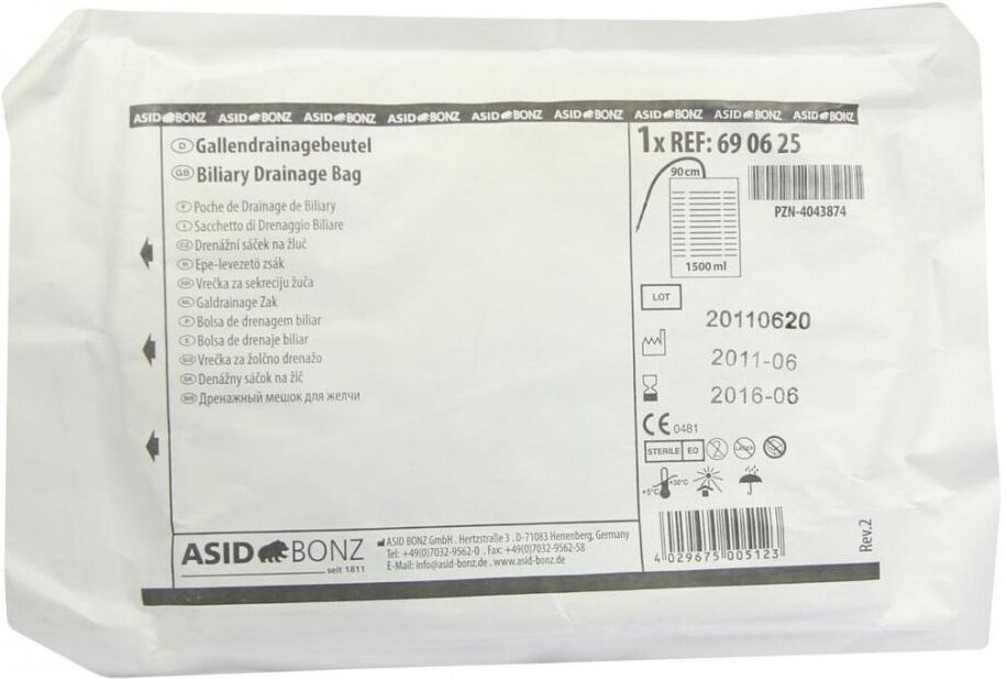 Gallendrainage Beutel 1,5l 90cm Schl.st.spez.konn. 1stk