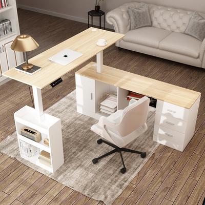 Timechee Height-Adjustable Ergonomic Workstation Home Office Desk with Storage