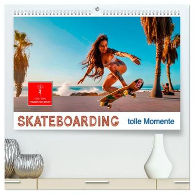 Skateboarding - tolle Momente (hochwertiger Premium Wandkalender 2027 DIN A2 quer), Kunstdruck in Hochglanz