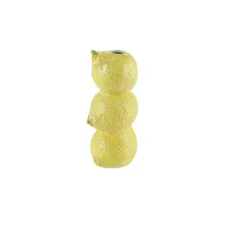 HOME STORY Vase Zitrone   ¦ gelb ¦ Dolomite ¦ Maße (cm): H: 21  Ø: 10.5