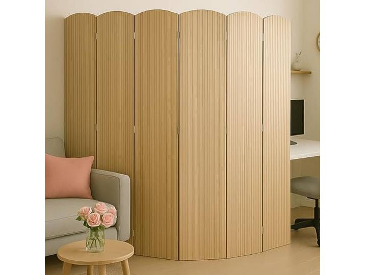 Mendler Bambus Paravent HWC-O30 zusammenklappbar 6 Paneele 170x245cm Raumteiler, Trennwand, Sichtschutz