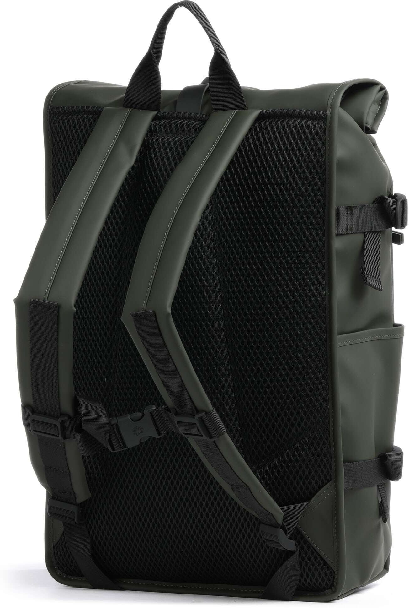 Rains Large Rolltop Rucksack, grün