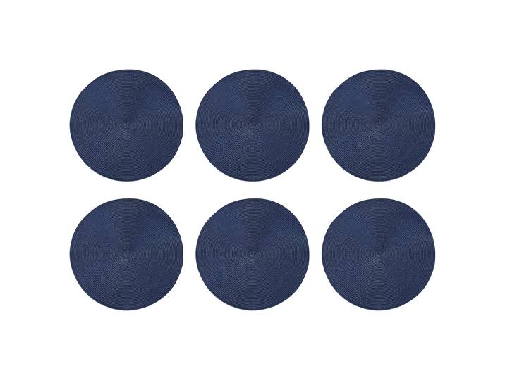 Tischset AMBIENTE 6er-Set 38 x 0 x 38cm Blau/Dunkelblau