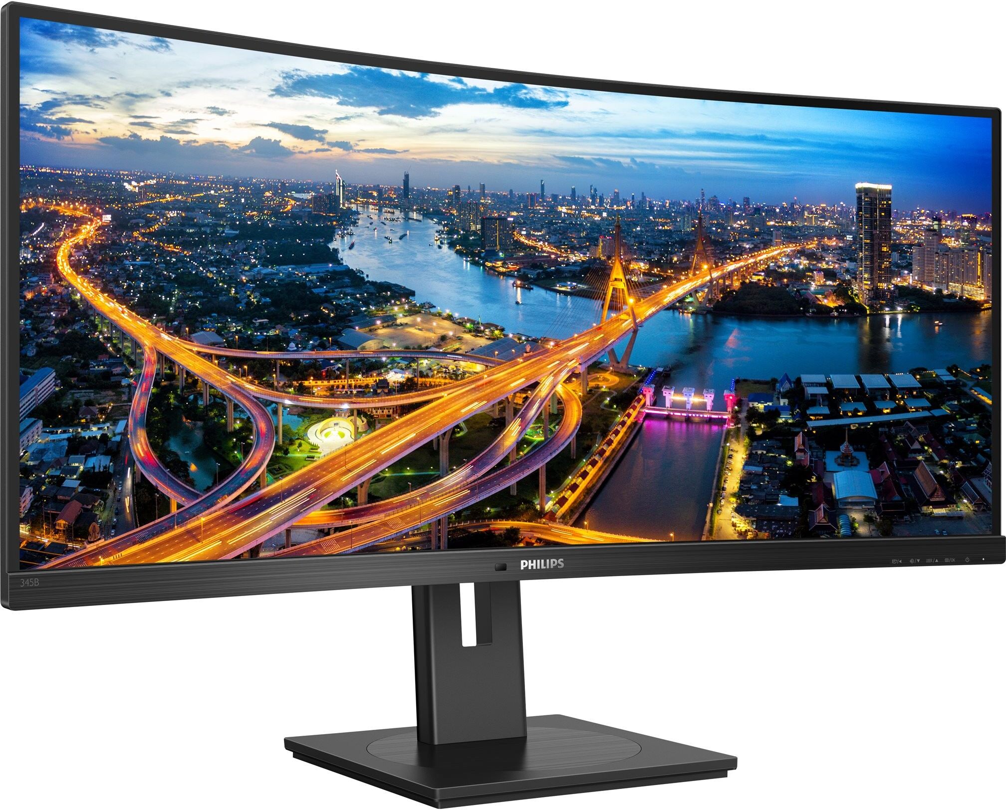 Philips 345B1C 34" Curved WQHD LED Monitor Black