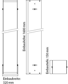 Emco asis installation frame for modules 300 with 158.4 cm height