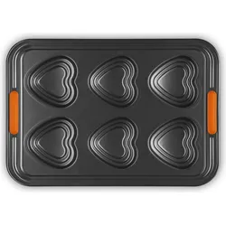 Heart Backform für 6 Muffins mit Antihaftbeschichtung