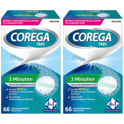 Corega Tabs 3 Minuten x2 2x66 St Tabletten