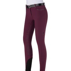 Equiline Damen Reithose Galaxyg FS/21 plum Vollbesatz mit Glitzernähten, Eq20_FS_Gr.: 36