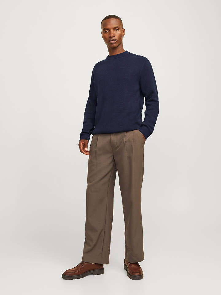 Jack & Jones Wollpullover in Dunkelblau - XXL