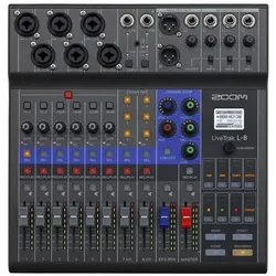 Zoom LiveTrak L-8, Mischpult, Schwarz