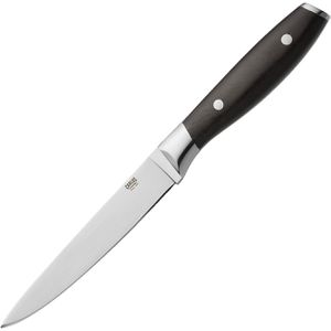 WAS Steakmesser Carlos, 6 Stück, 13 cm Edelstahlklinge mit glattem Schliff, Eschenholzgriff