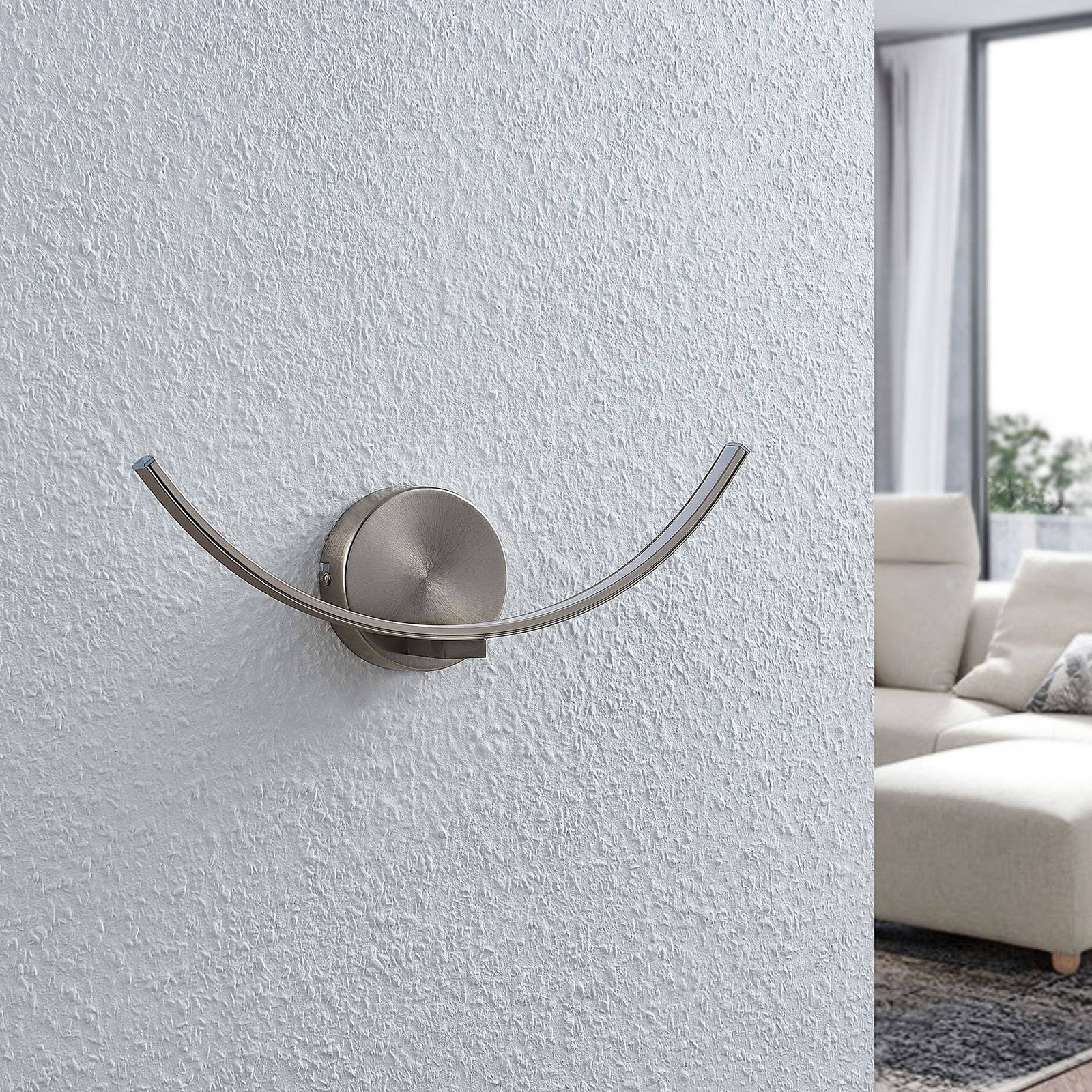 Wandfluter Iven Lindby, alu / grau / zink, für Wohn- / Esszimmer, Metall, Modern