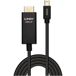 Lindy Videokabel DisplayPort / HDMI (0.50 m), Videokabel, Schwarz