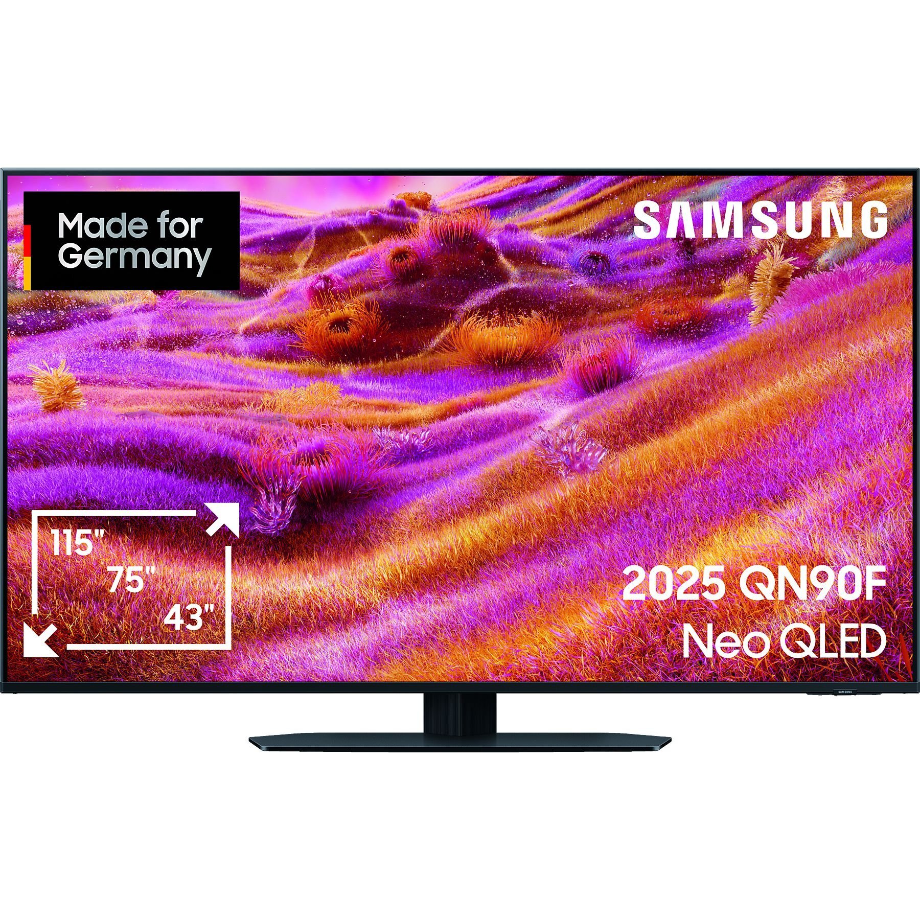 Samsung 75" Neo QLED QN90F 4K Vision AI Smart TV (2025), 190,5 cm (75"), 3840 x 2160 Pixel, Neo QLED, Smart-TV, WLAN, Schwarz