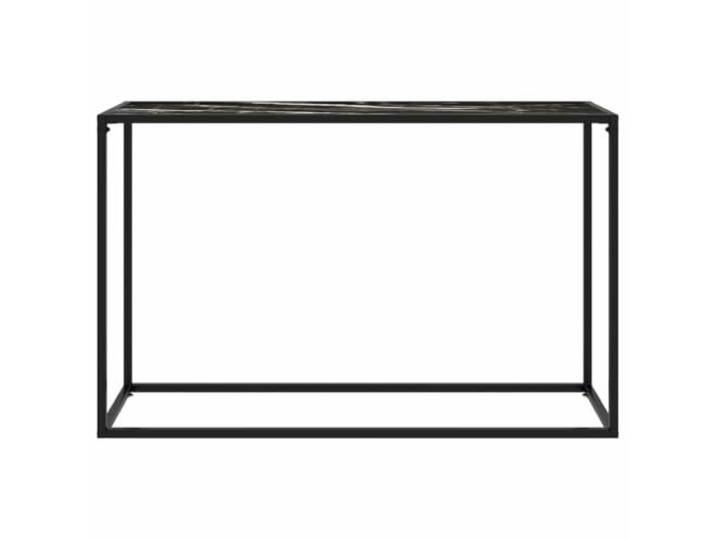 Konsolentisch Schwarz 120x35x75 cm aus Hartglas Gehärtetes Glas, Stahl pulverbeschichtet, einfache Montage, modernes Design, stabile Konstruktion, universell einsetzbar