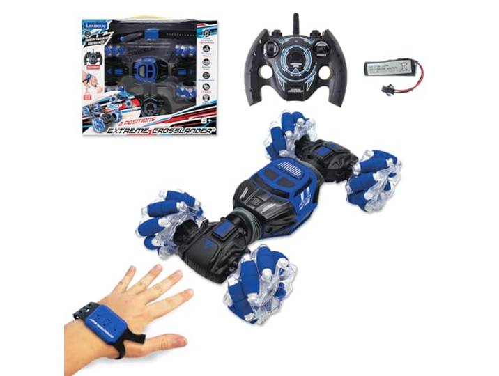 Lexibook, Extreme Crosslander®, Off-road auto met afstandsbediening, tot 12 km/u, lichteffecten, inclusief armband met afstandsbediening en gebarenbediening, muziek, oplaadbaar, RC50