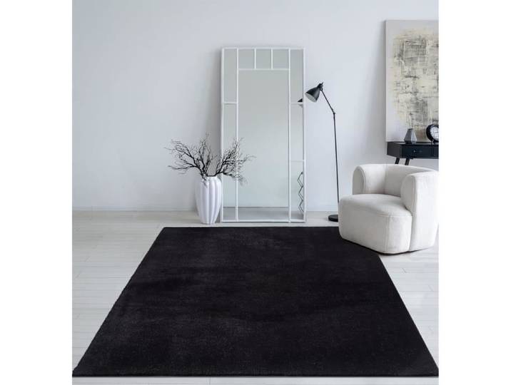 Tapis Lavable - THE CARPET - Taos - Noir - 240x340 cm - Antidérapant