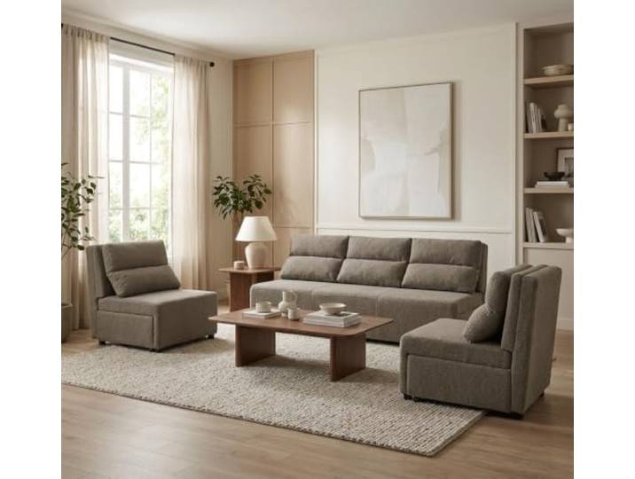 Family Meble Kimo Sitzgruppe, Sofa und 2 Sessel – Braun – 5