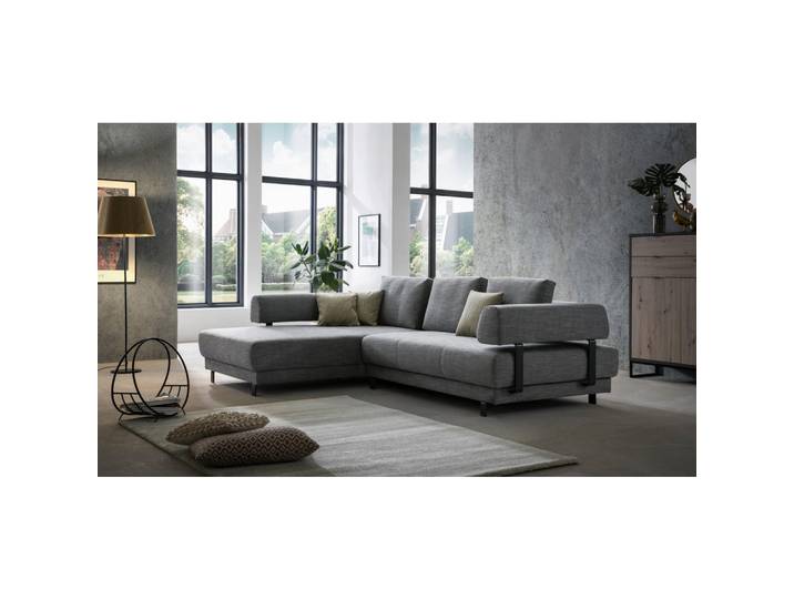 Ewald Schillig Brand Ecksofa, Grau, Metall, Füllung: Polyurethan (Pur), Ottomane links, L-Form, 279x202 cm, Goldenes M, Typenauswahl, Lederauswahl, Stoffauswahl, seitenverkehrt erhältlich, Hocker erhältlich, individuell planbar, Wohnzimmer, Sofas & Couches, Wohnlandschaften, Ecksofas