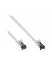 InLine Patchkabel flach U/FTP Cat.8.1 TPE halogenfrei weiss 2m Netzwerk CAT 8 PIMF 2 m (75802W)