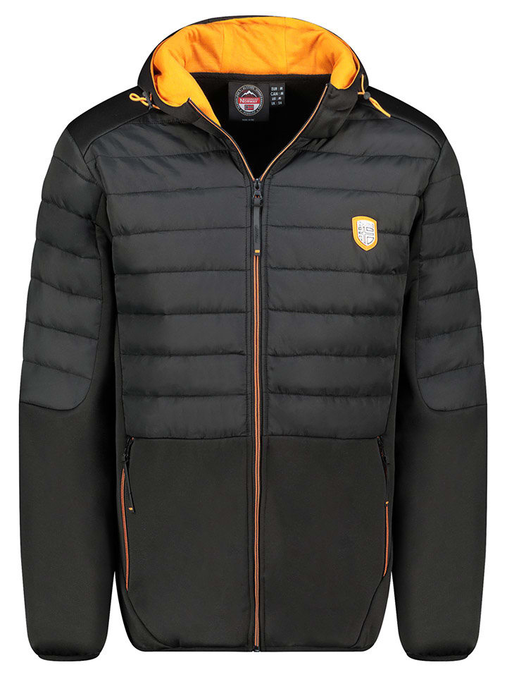 Geographical Norway Softshelljacke "Tennis" in Schwarz/ Orange - XL