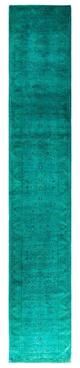 Overton "Contemporary Overdyed Wool Hand Knotted Runner - 2' 8"" x 16' 1"""