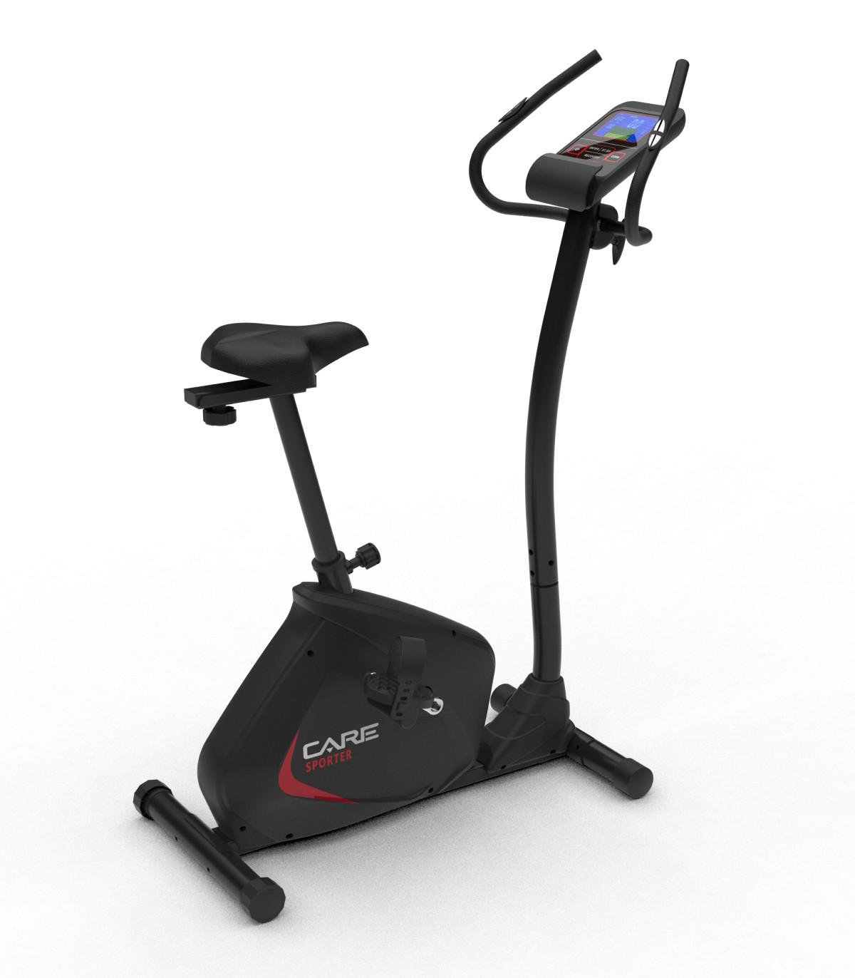 CARE SPORTER - Heimtrainer-Fahrrad - 7 kg Schwungmasse - 21 Programme - 16 motorisierte Widerstandsstufen - Heimgebrauch
