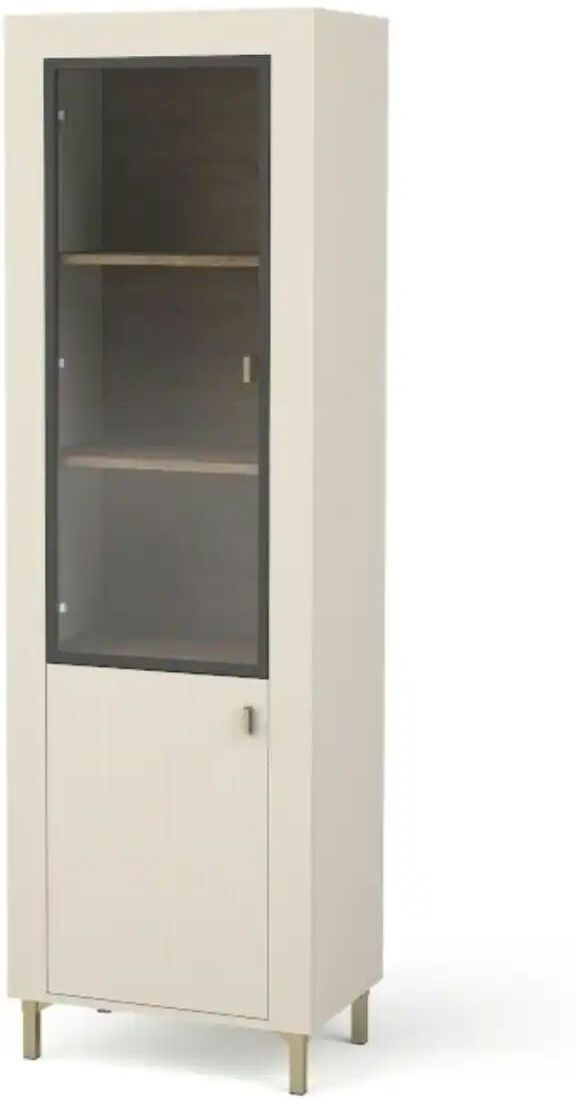 Höffner Vitrine   ¦ beige ¦ Maße (cm): B: 60 H: 194