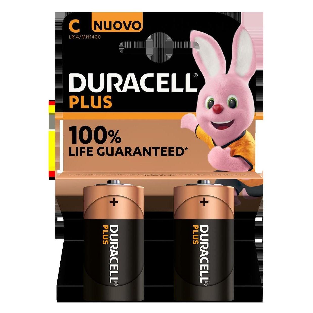 Duracell PLUSPOWER ALKALINE BATTERY 1.5 V C LR14 - 2 pcs (2 Stk., C, R14) (BDPPLR14-BL2)