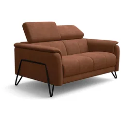 SOFA RODEN 2-Sitzer, braun, Veloursstoff