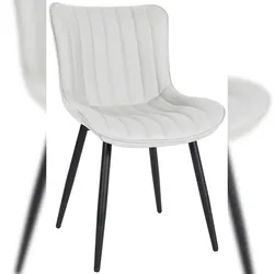 Proregal CHEFGASTRO Esszimmerstuhl AMSTERDAM Kunstleder HxBxT 81x50x61cm Weiß Küchenstuhl