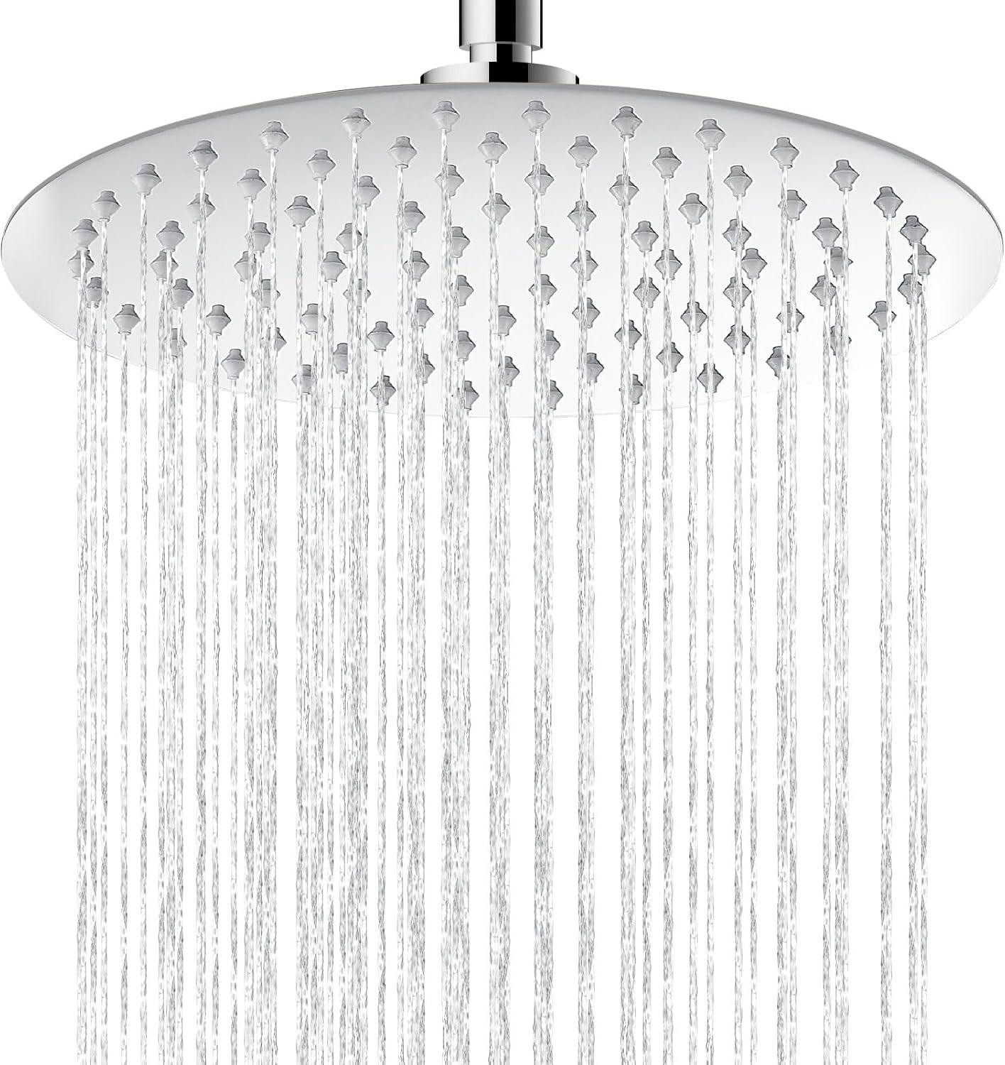 Verstelbare Douchekop 8 Inch in RVS 304 met Spiegelfinish voor Wand- of Plafondmontage, 20 cm