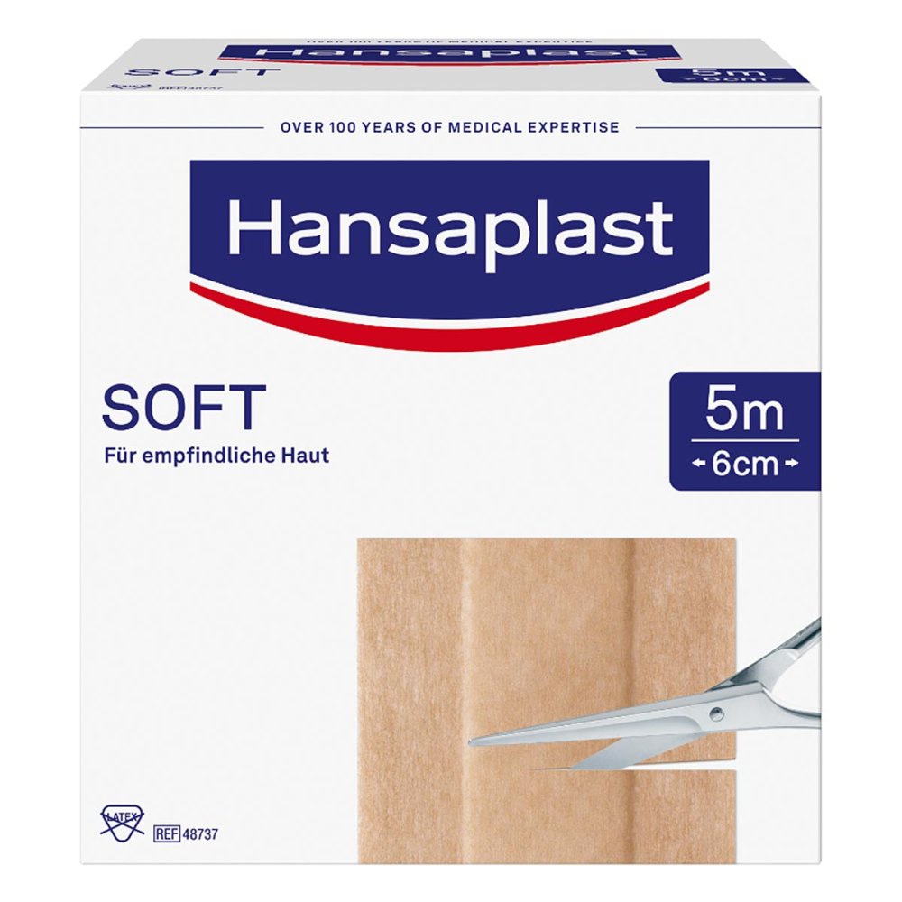 Beiersdorf AG Hansaplast Soft Pflaster 5mx6cm Rolle 08861345