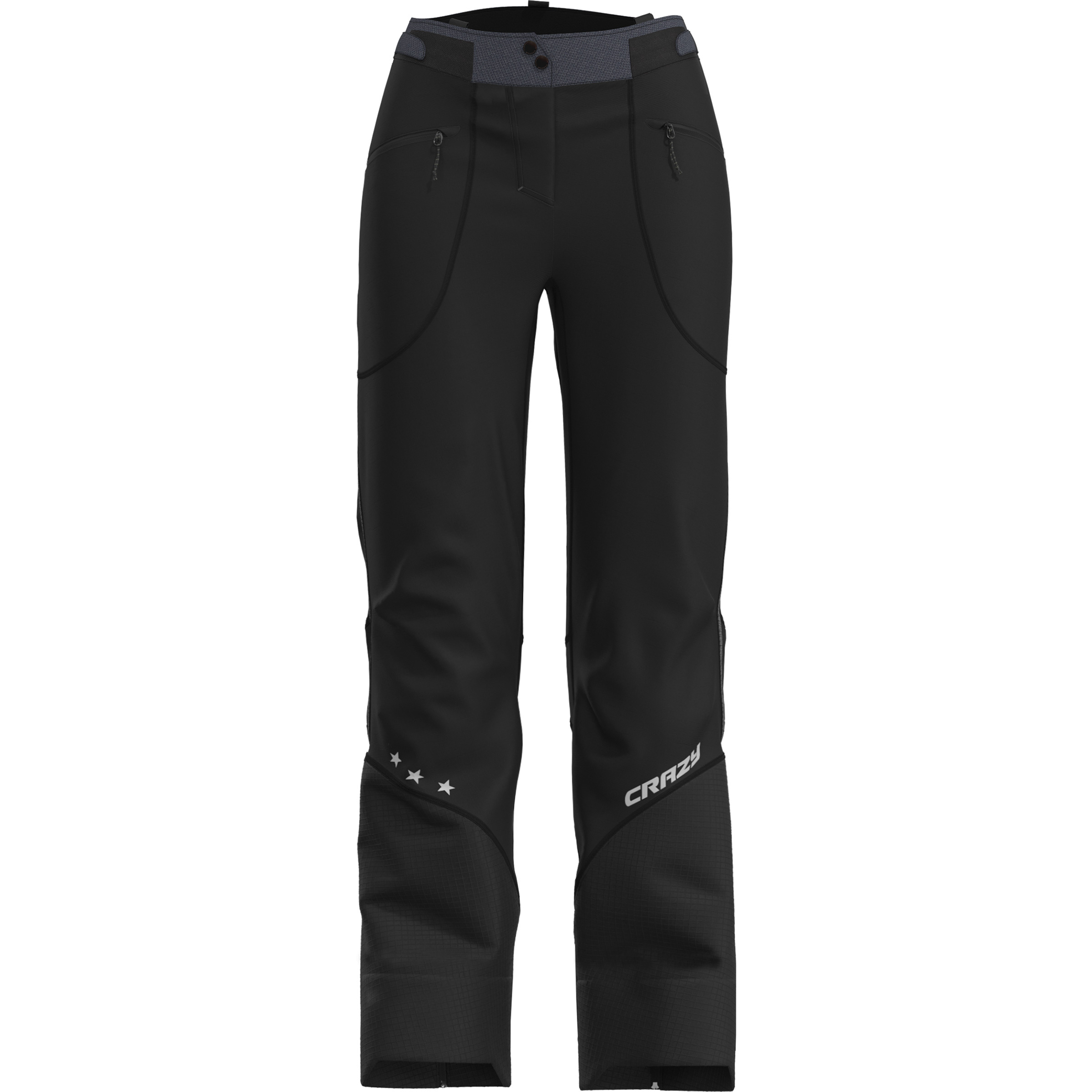 Crazy Inspire Hose Damen Softshellhose schwarz Größe XXS Trekking Widerstandsfähig Wasserabweisend