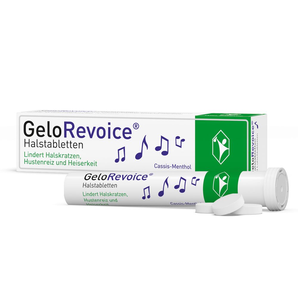 Gelorevoice Halstabletten Cassis-Menthol Lut.-Tab. 20 St Lutschtabletten
