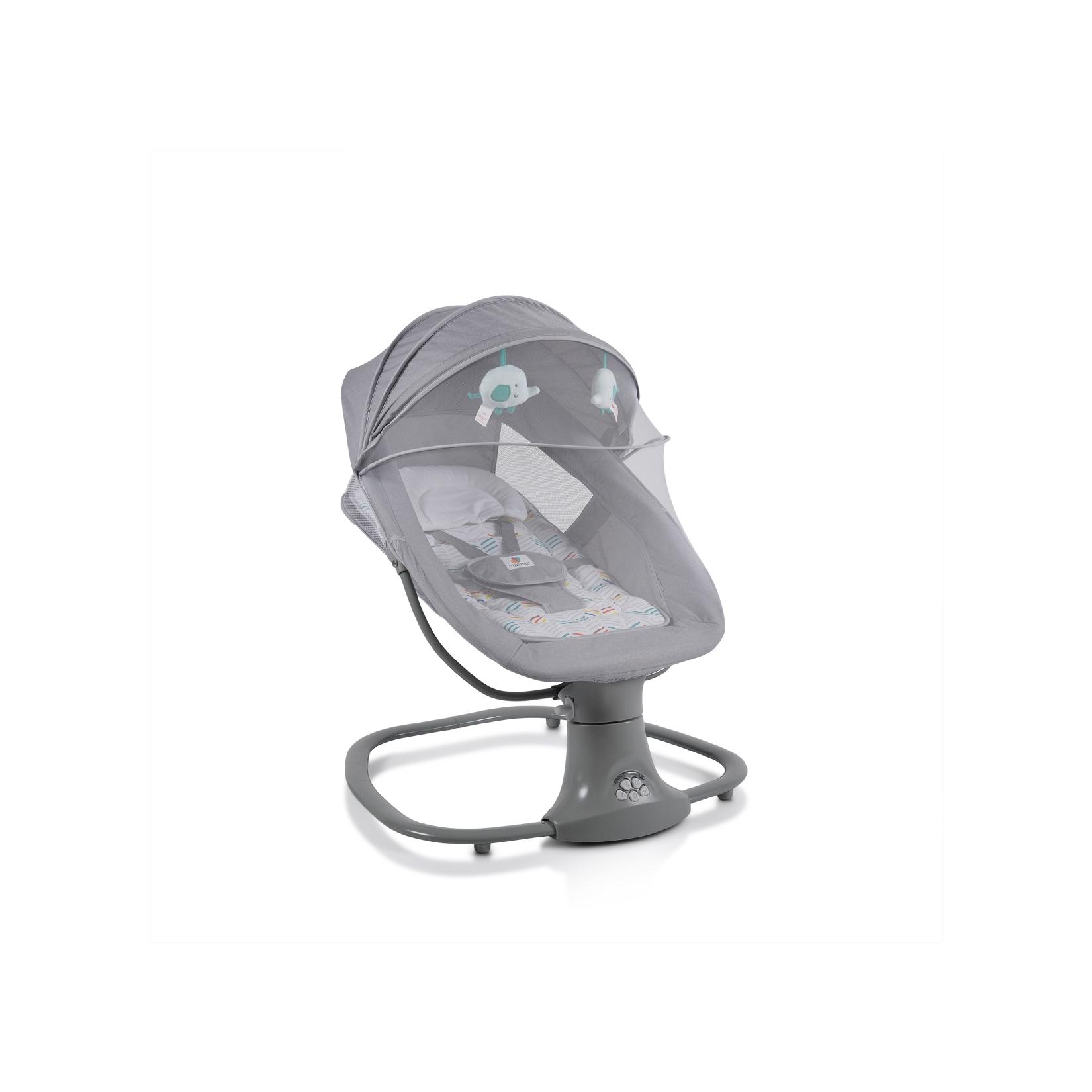 Moni Babywippe Axel 3 in 1 Schaukelfunktion Stubenwagen, Fernbedienung, Melodien grau