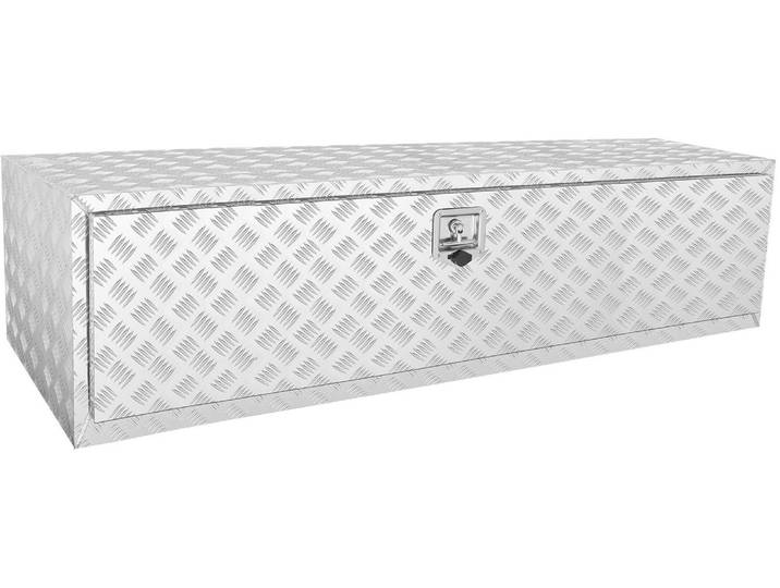 VEVOR Truckbox Boîte à outils Boîte à outils pour remorque 1524x610x610mm Boîte de rangement pour pick-up\, boîte à outils en aluminium à plaques de diamant avec serrure & clés\, boîte de rangement étanche pour remorque