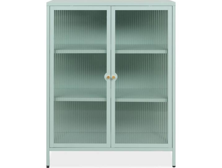 Buffet haut 2 portes vitrées vert menthe
