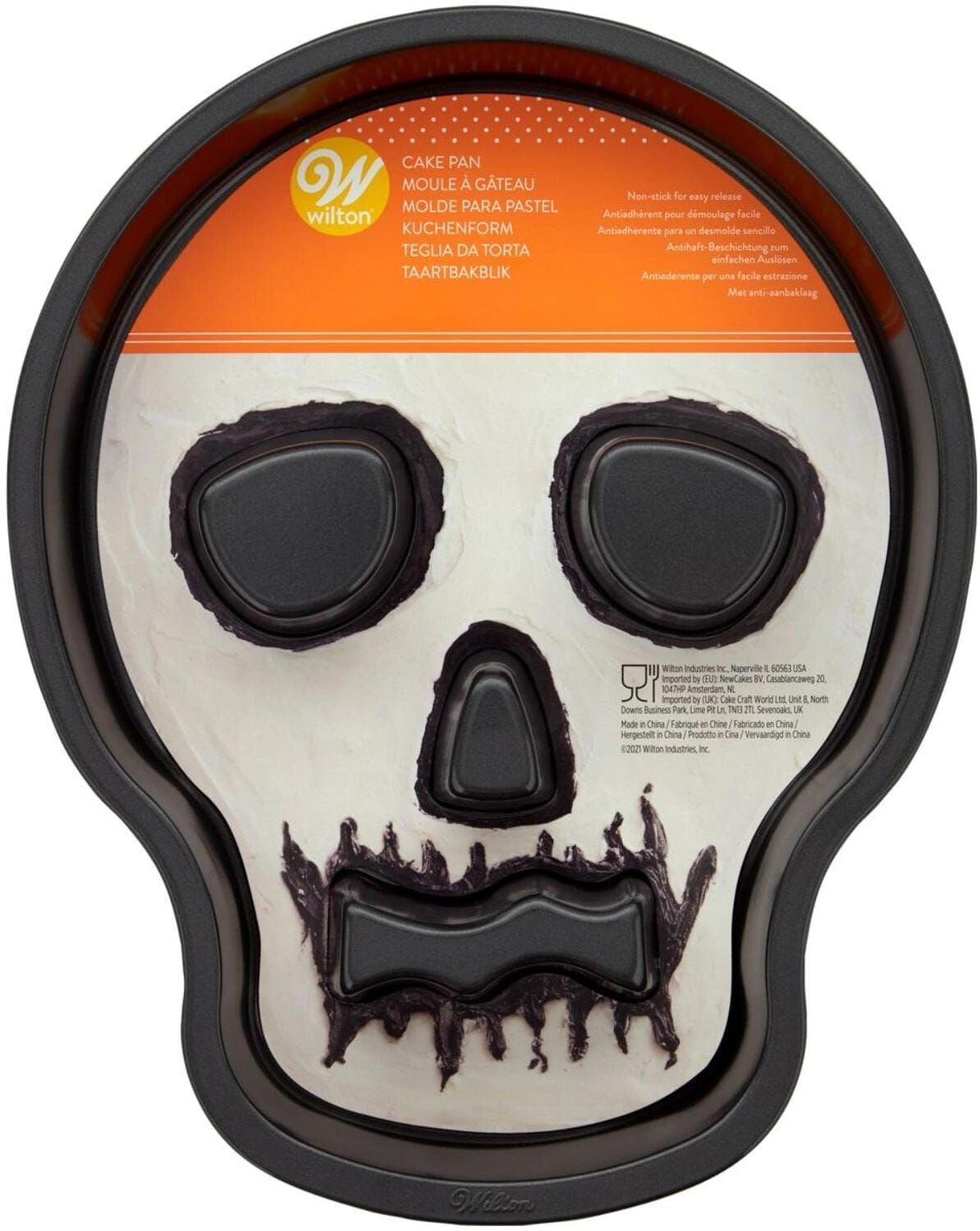 BackshopSchweiz "Backform Backform – Totenkopf 1 Stück" silber B/H/L: 24,3cm