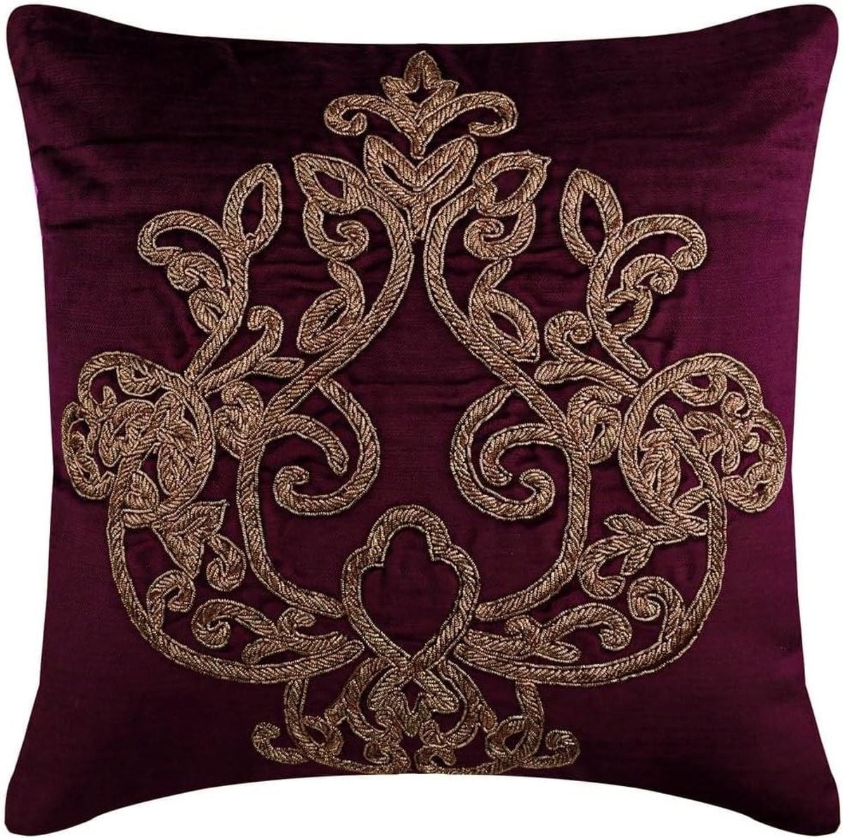 Handgemaakte Velvet Sierkussenhoes Purper - 50 x 50 cm