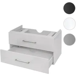 Premium Waschbeckenunterschrank HWC-D16, Waschtischunterschrank Waschtisch Badmöbel, hochglanz 90cm ~ weiß